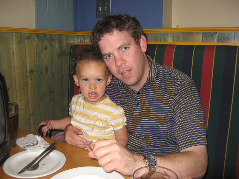 2007 07 06 Andrew and Ruby at the restaurant