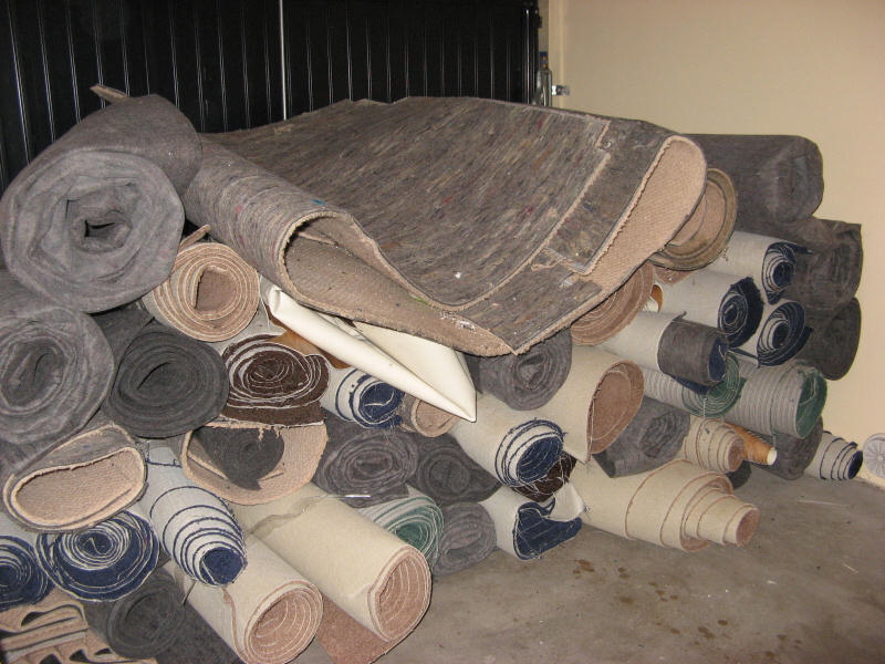 2008 06 23 The carpets that used to be held down by the nail boards.